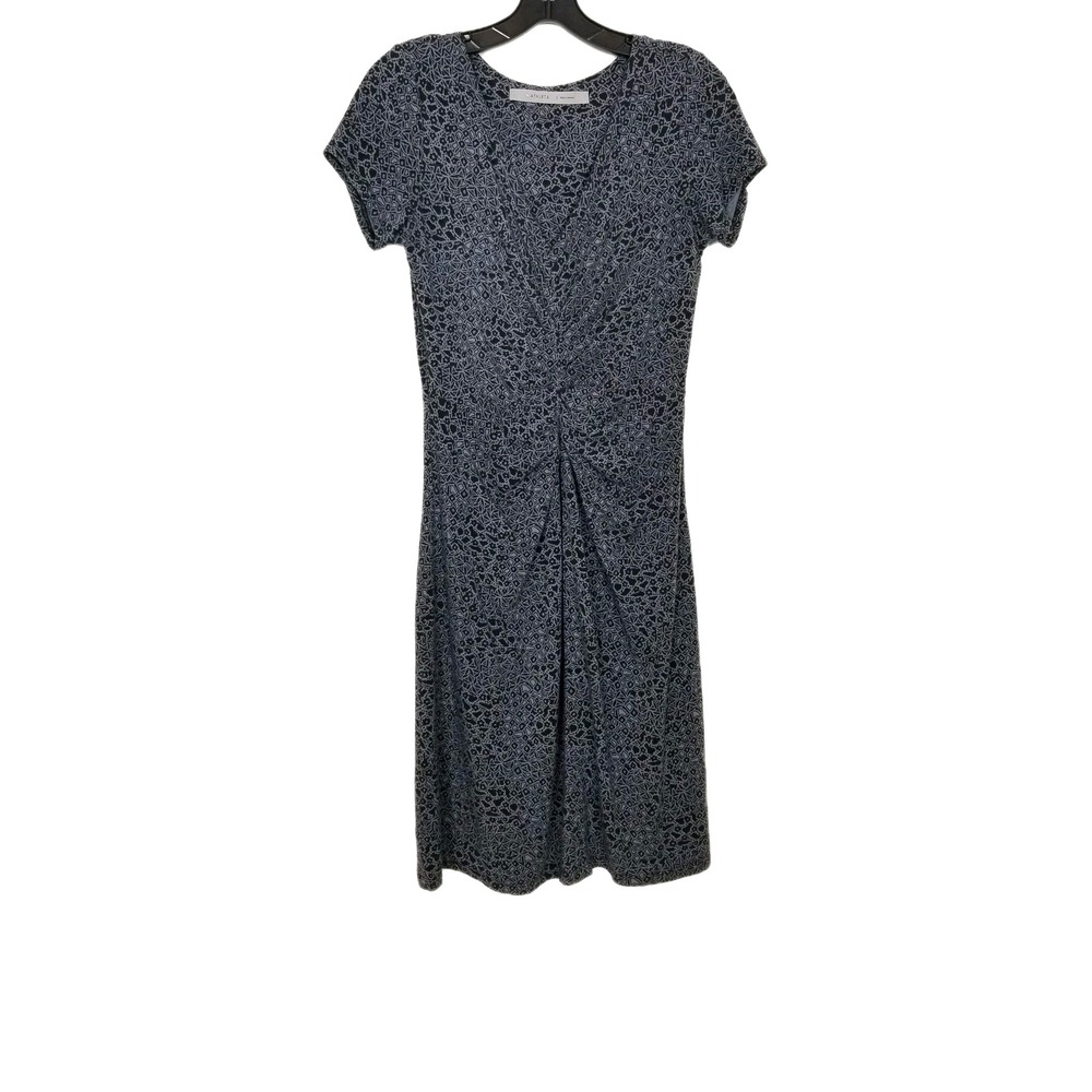 Athleta Women's Cruise Casual Dress Sz S Gray Animal Print Short Sleeve Stretchy